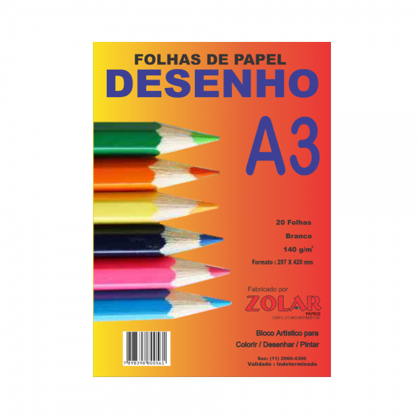 Bloco Desenho A3